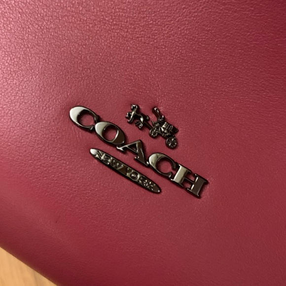 Pink Coach purse with small scarf - Picture 2 of 9